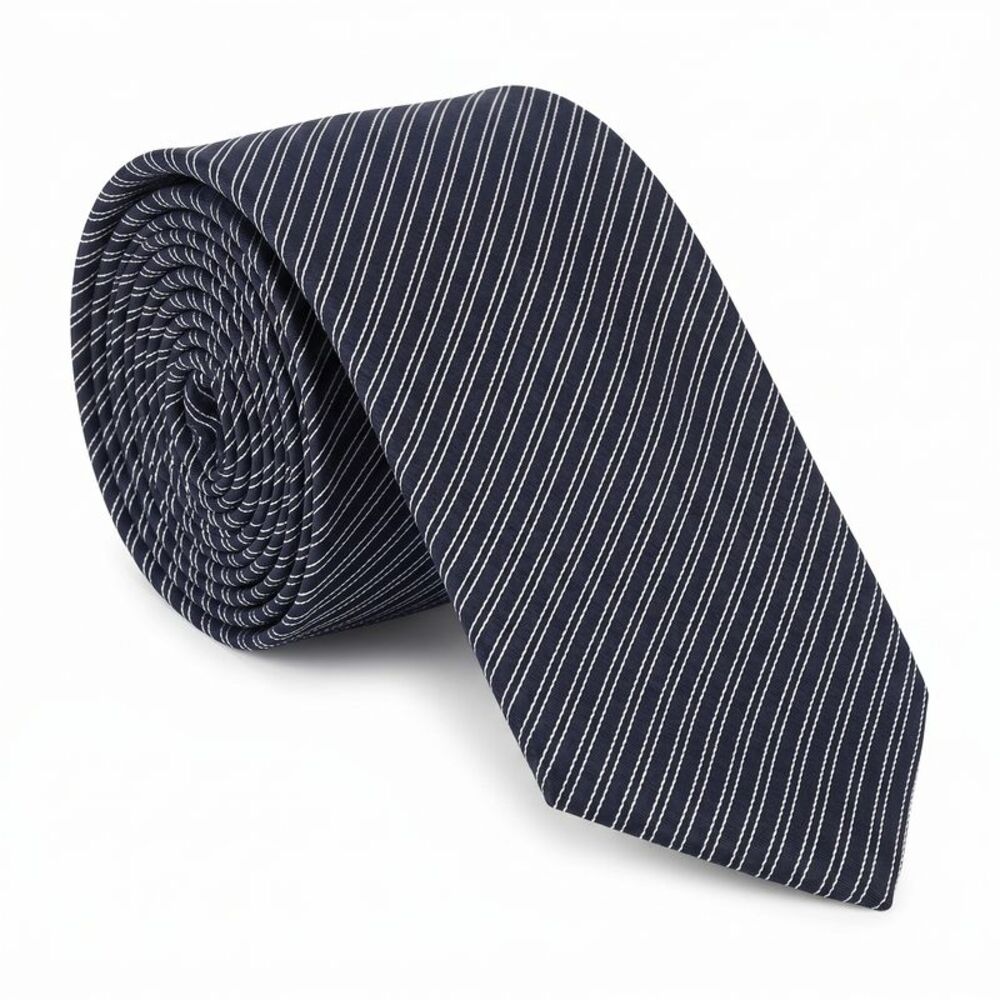 Emporio Armani Black Silk Stripe Tie